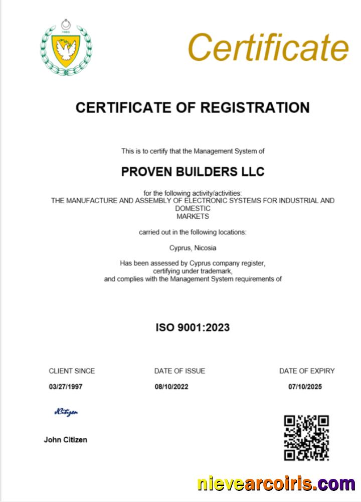 Cyprus certificate of registration